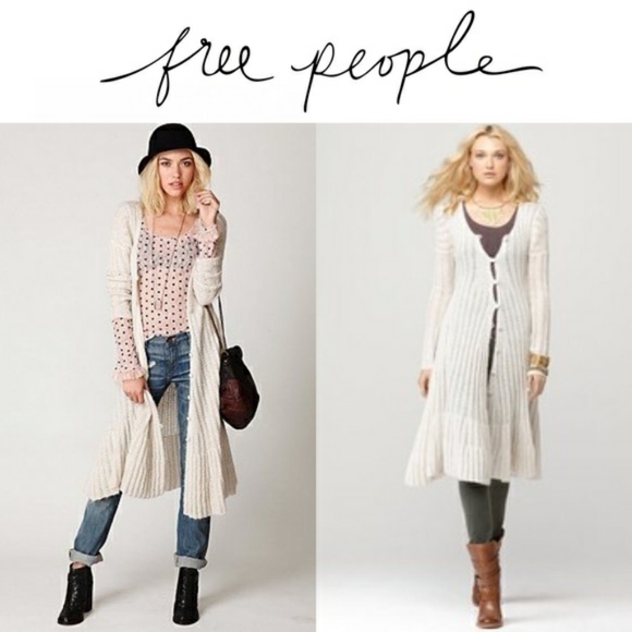 Free People Sweaters - Free People Victorian Angel Long Knitted Cardigan